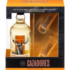 Cazadores Reposado Tequila 750ml Gift Set W/2 Shot Glasses