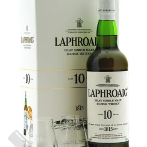 Laphroaig 10yr Single Malt W/2 Glasses Gift Set 750ml