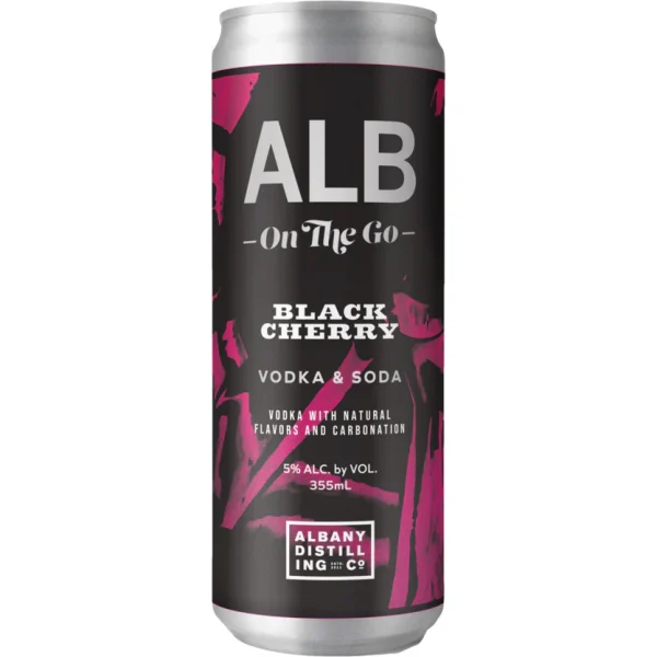 ALB On The Go Black Cherry Vodka Soda 355ml